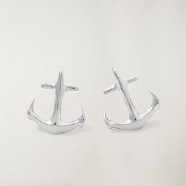 Boucles d'oreilles, Argent, Anchor Logo