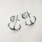 Boucles d'oreilles, Argent, Anchor Logo