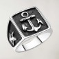 Anello Quadrato Anchor Logo