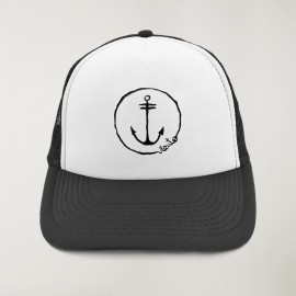 Cap "Viento" Black and white - The Anchor Logo with embroidery