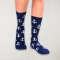 Women Socks Anchor Plot Navy