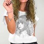 Women T-shirt White The Women Captain