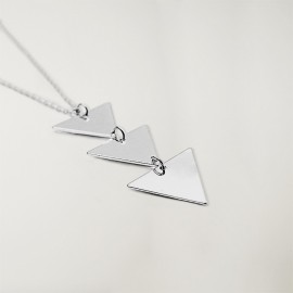 Collier Unisex Argentés Triangle