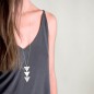 Collar Unisex Plateado Triangle