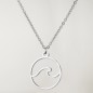 Collier Unisex Argentés Waves