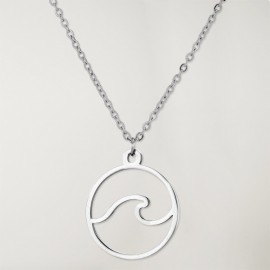 Collier Unisex Argentés Waves