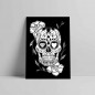 Ilustración Negra Mexican Skull