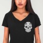 Camiseta Cuello V Mujer Negra Oaxaca Soul