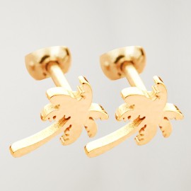 Boucles d'oreilles Dorée Golden Palm