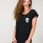 Camiseta de Mujer Negra Snake Skull