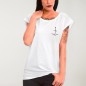 Women T-shirt White Abstract Anchor