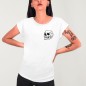 T-shirt Femme Blanc Skull Logo