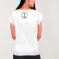 Women T-shirt White Skull Logo