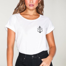 T-shirt Femme Blanc Surfers Club Classics