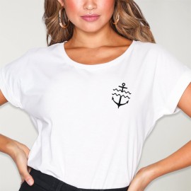 T-shirt Femme Blanc Surfers Club Classics