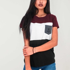 Women T-shirt Black Island Special Pocket