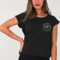 Camiseta de Mujer Negra Good Vibes