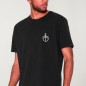 Men T-Shirt Black Waves Anchor