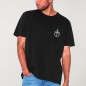 Men T-Shirt Black Waves Anchor