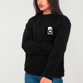 Sweatshirt Damen Schwarz Pirate Life