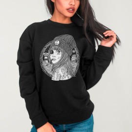 Sweatshirt de Mujer Negra Beauty Captain