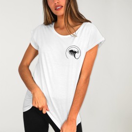 Camiseta de Mujer Blanca Wave Logo