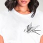 Camiseta de Mujer Blanca Golondrine Remastered