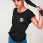 Camiseta de Mujer Negra Thunder Skull