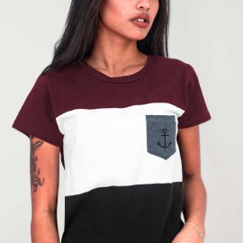 Women T-shirt Black Island Special Pocket