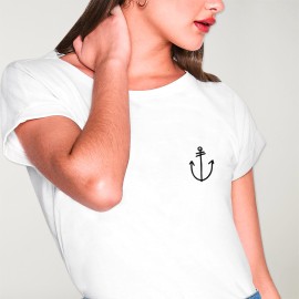 T-shirt Femme Blanc Happiness