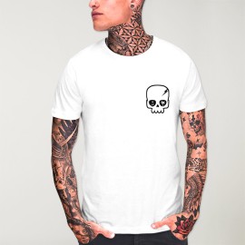 Camiseta de Hombre Blanca Calavera