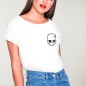 T-shirt Damen Weiß Calavera