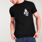 Men T-Shirt Black Surfboard Skull