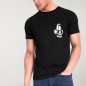 T-shirt Herren Schwarz Surfboard Skull