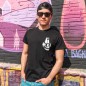 Camiseta de Hombre Negra Surfboard Skull