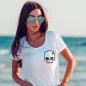 T-shirt Damen Weiß Calavera