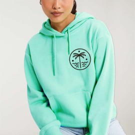 Women Hoodie Green Mint Lost Place