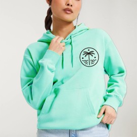 Women Hoodie Green Mint Lost Place