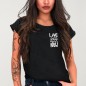 Camiseta de Mujer Negra Live Now