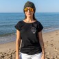 Camiseta de Mujer Negra Wanderer Skull