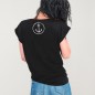 Women T-shirt Black Pipe Spot