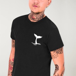 Camiseta de Hombre Negra Whale