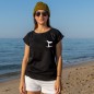 T-shirt Damen Schwarz Whale