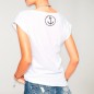 T-shirt Femme Blanc Geometric Lighthouse