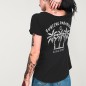 Camiseta Cuello V Mujer Negra Coco Surf