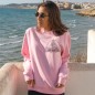 Sweat Femme Rose Storm Paper Ship