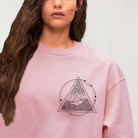 Sweatshirt Damen Rosa Storm Paper Ship