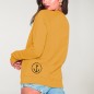 Women Sweatshirt Mustard Ocean Octopus