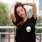 Women T-shirt Black Calavera