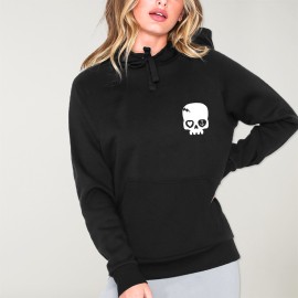 Women Hoodie Black Calavera